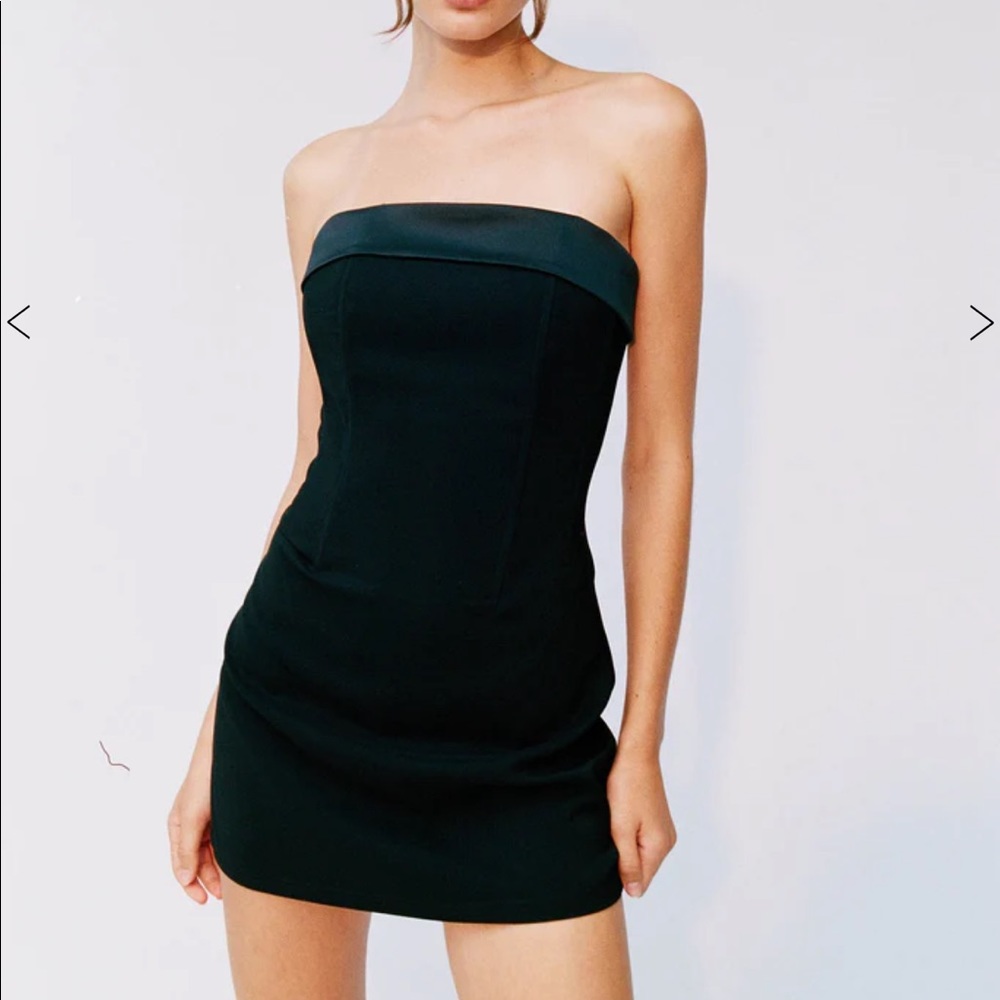 With Jean Chloe black corset dress